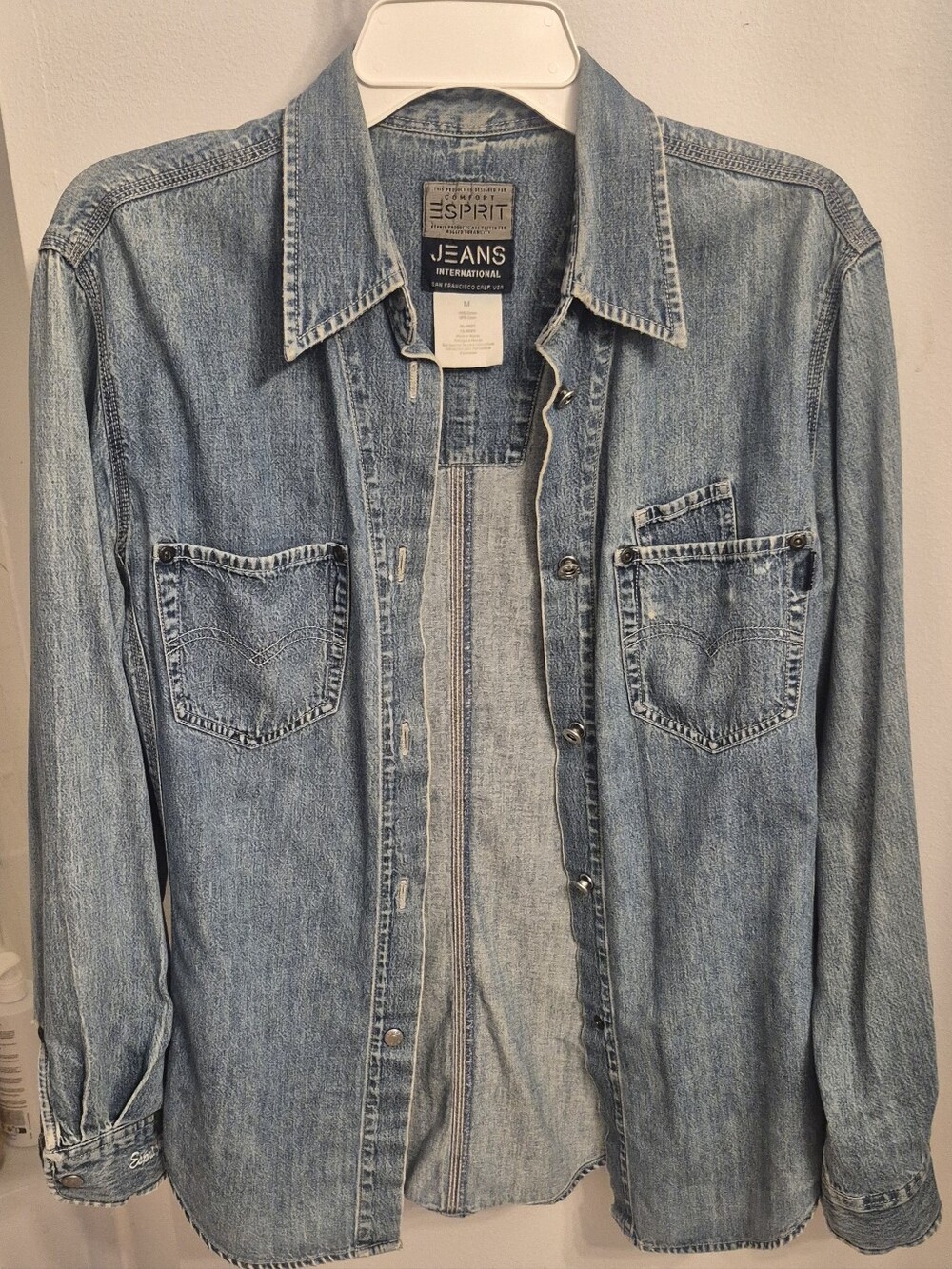 Esprit Light Wash Denim Button-Up Shirt